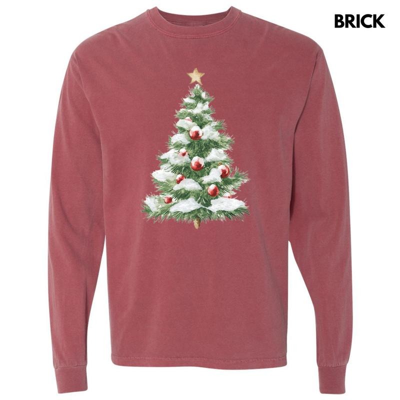 Novelty Christmas Tree Long Sleeve Comfort Colors T-Shirt 'NLB' Hoodie, Sweatshirt | DripVista.com