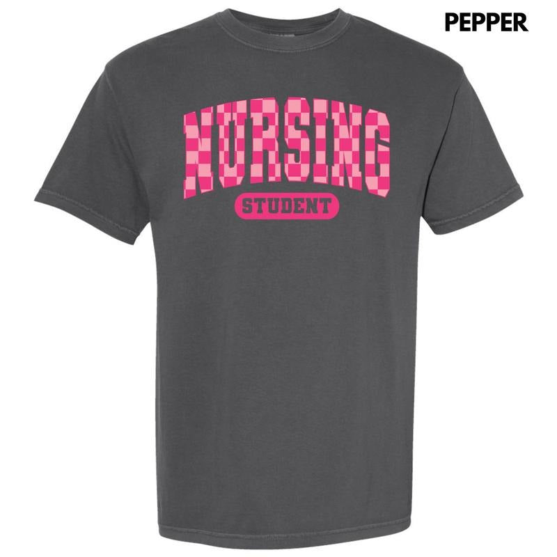 Nursing Student Checker Comfort Colors T-Shirt 'NLB' Hoodie, Sweatshirt | DripVista.com