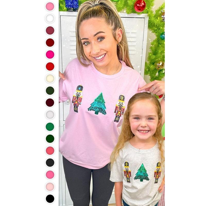 Nutcracker Sparkle Sequin Graphic T-Shirt Hoodie, Sweatshirt | DripVista.com