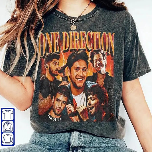 O.ne Dir.ection Shirt, member's signature One Direction Shirt, Pop Music Fan Tee Gift for men women Tee