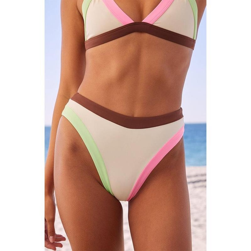 ONEONE Women's Colorblock Gwyneth High Cut Bikini Bottom T-Shirts, Hoodie, Sweatshirt | DripVista.com