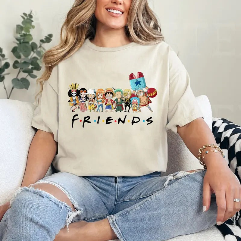 OP Characters Kawaii Tshirt Crewneck Hoodie Comfort Cotton Sweatshirt | DripVista.com