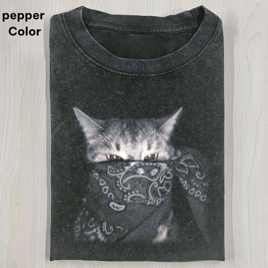 OUTLAW CAT GRAPHIC T-SHIRT, Is 2026 A Good Year for The Cat | TikTok, FUNNY CUTE, funny shirts for women, Womenswear Cotton Top Streetwear Tshirt
