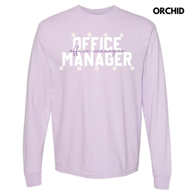 Office Manager Long Sleeve Comfort Colors T-Shirt 'NLB' Hoodie, Sweatshirt | DripVista.com