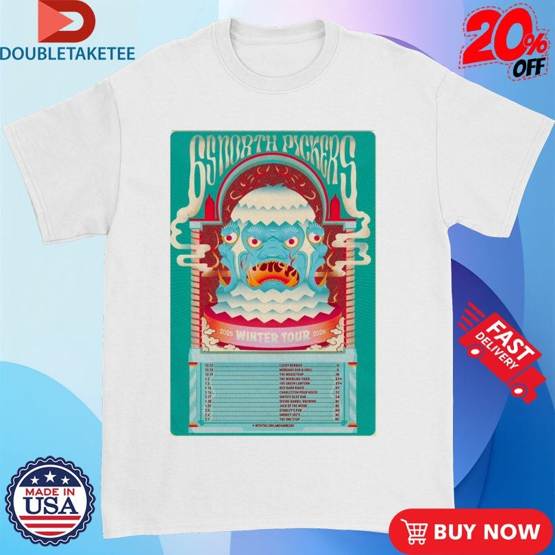 Official 65 North Pickers Winter Tour 2026 Shows Shirts