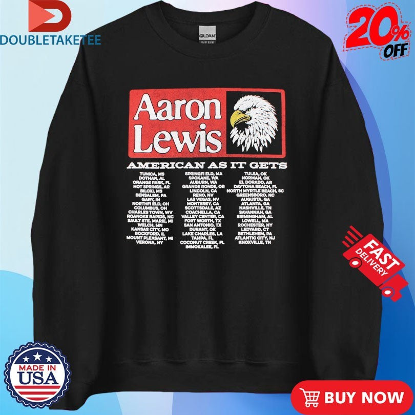Official Aaron Lewis American As It Gets Tour Dates Eagle Shirts