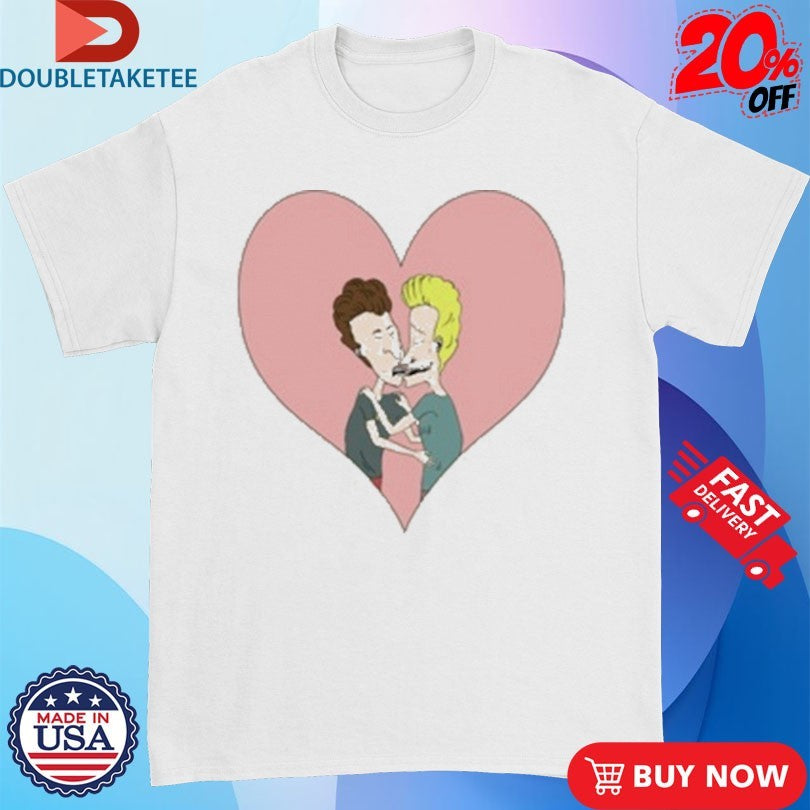Official Aiden Arata x Beavis and Butt-Head Heart T-Shirtss