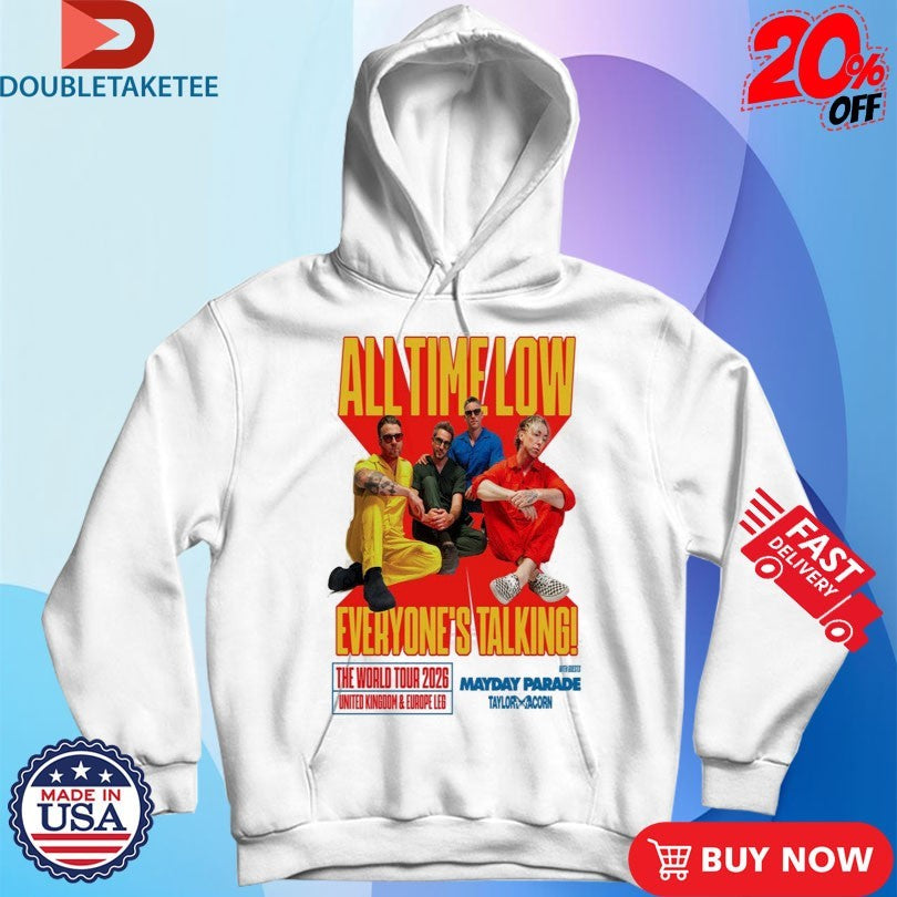 Official All Time Low The World Tour 2026 UK &amp; EU Shirts