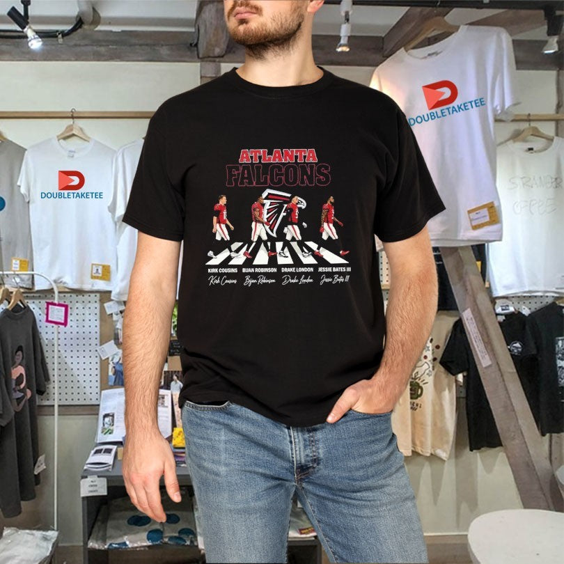Official Atlanta Falcons Kirk Cousins Bijan Robinson And Drake London Jessie Bates III Abbey Road Walking Shirts