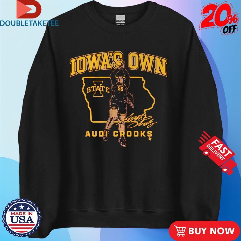 Official Audi Crooks State Star Iowa’s Own State Cyclones Basketball Shirts