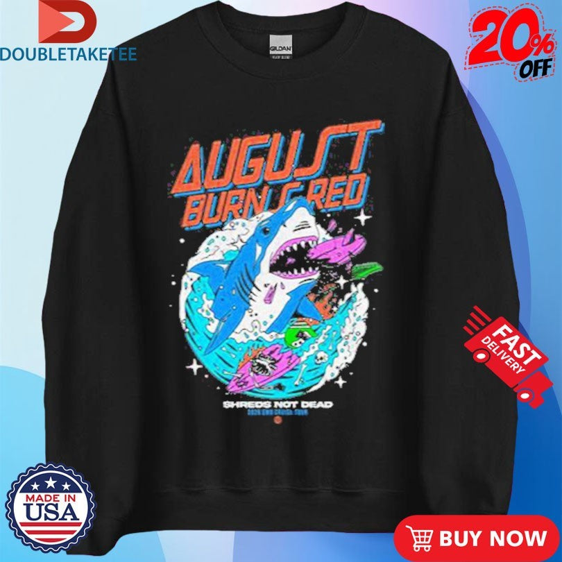 Official August Burns Red Jan 22 2026 Downtown Miami FL Shreds Not Dead Shark Shirts