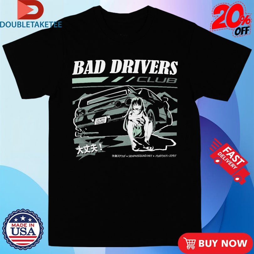 Official Bad Drivers Club R32 Crying Anime Waifu Shirts