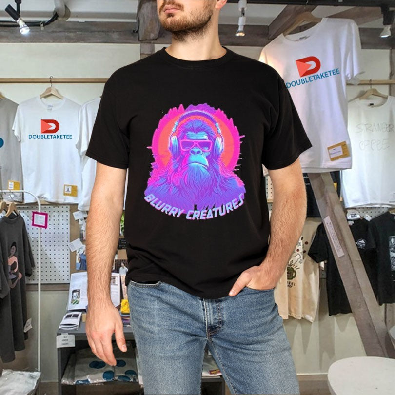 Official Blurry Creatures Bigfoot Headphones Shirts