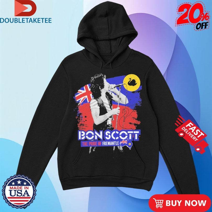 Official Bon Scott The Pride Of Fremantle UK Flag Shirts