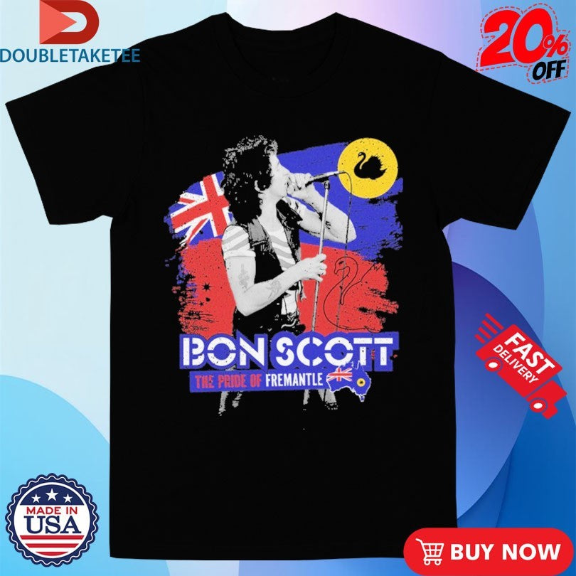Official Bon Scott The Pride Of Fremantle UK Flag Shirts