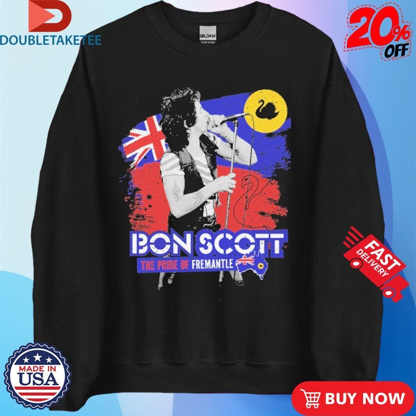 Official Bon Scott The Pride Of Fremantle UK Flag Shirts
