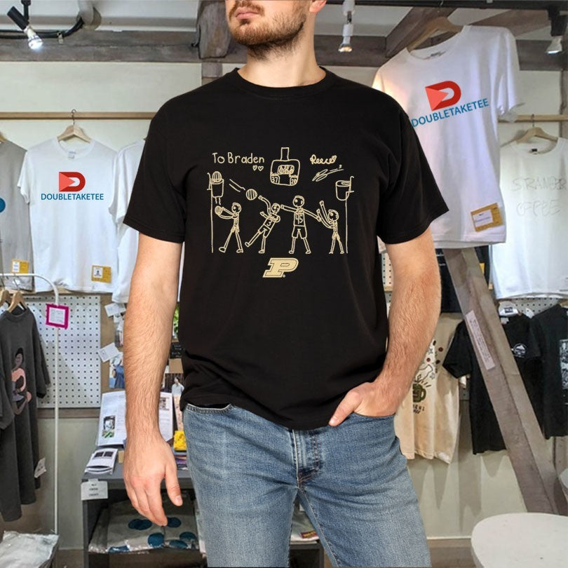 Official Braden Smith Drawing Purdue Boilermakers T-Shirtss