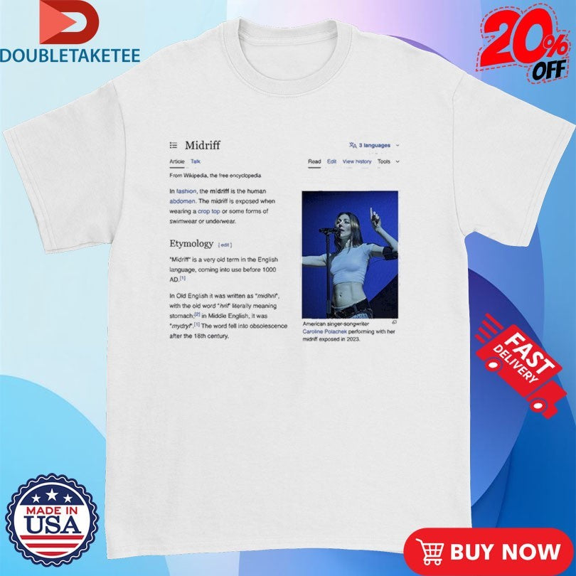 Official Caroline Polachek Midriff Wikipediated Shirts