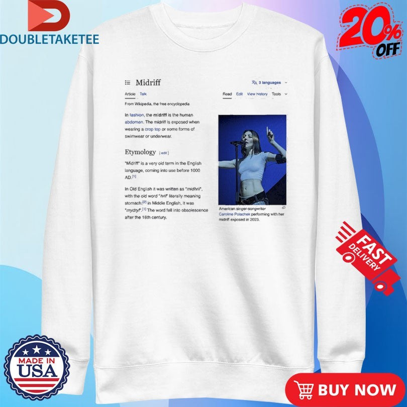 Official Caroline Polachek Midriff Wikipediated Shirts