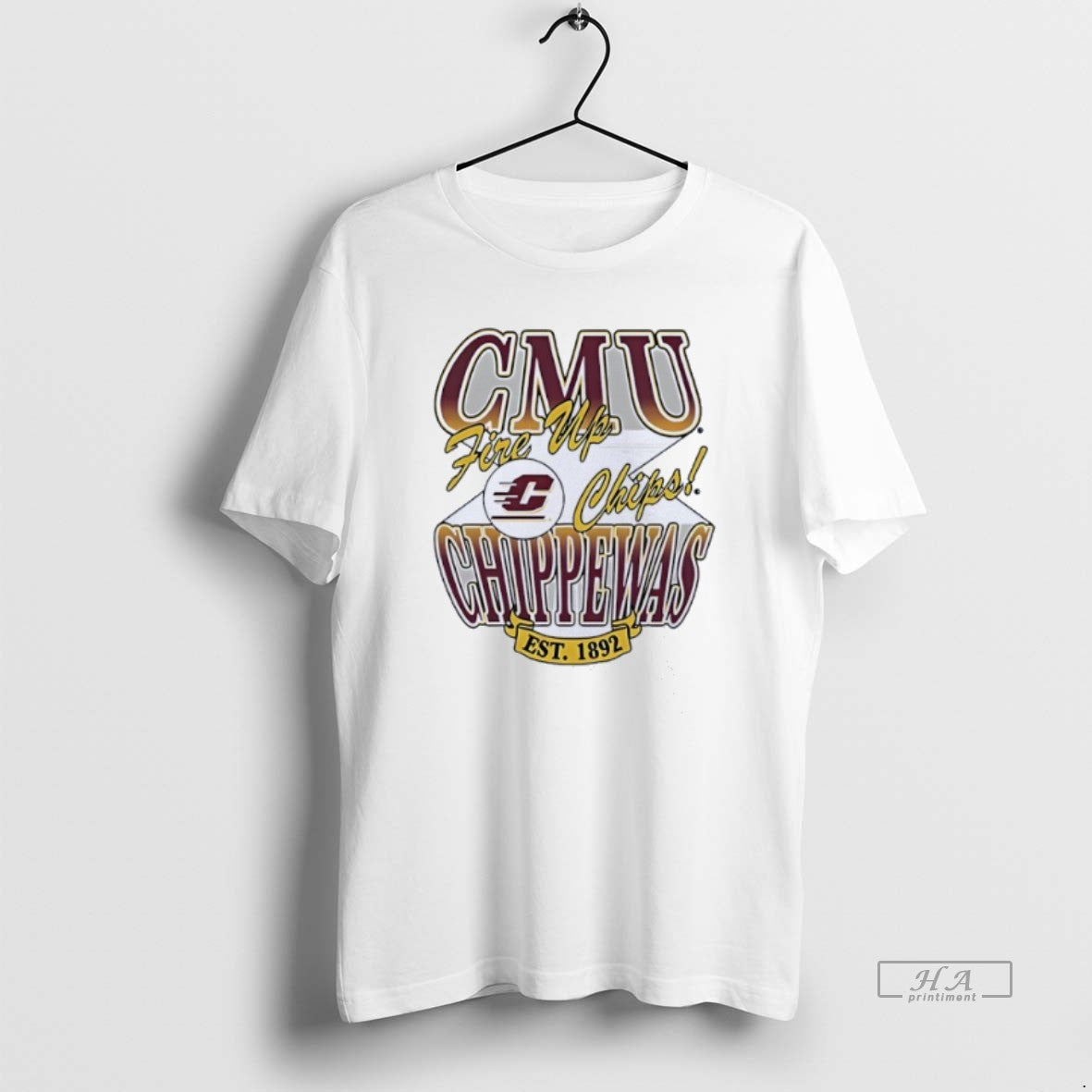 Official Central Michigan Chippewas Fire Up Chips Est 1892 T-Shirts, Hoodie, Sweatshirt | DripVista.com