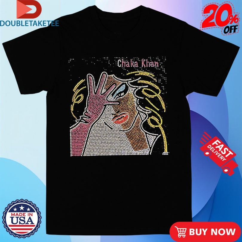 Official Chaka Khan Illustration Blinged Out Shirts
