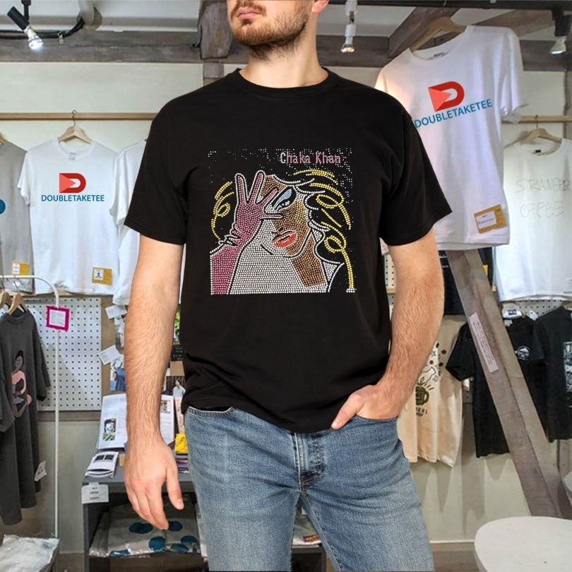 Official Chaka Khan Illustration Blinged Out Shirts