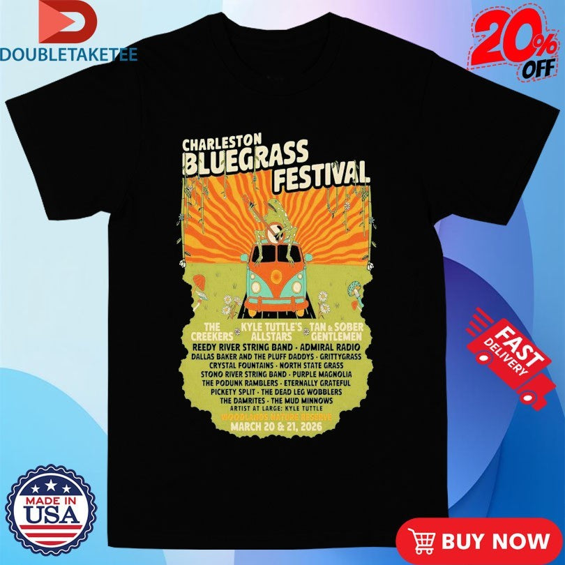 Official Charleston Bluegrass Festival In Charleston SC On March 20-21 2026 Shirts