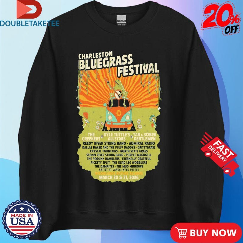 Official Charleston Bluegrass Festival In Charleston SC On March 20-21 2026 Shirts