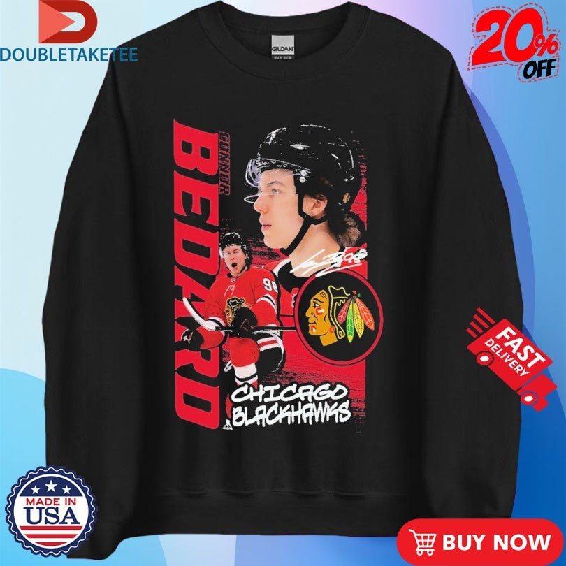Official Chicago Blackhawks Connor Bedard Playmaker NHL Signature Shirts