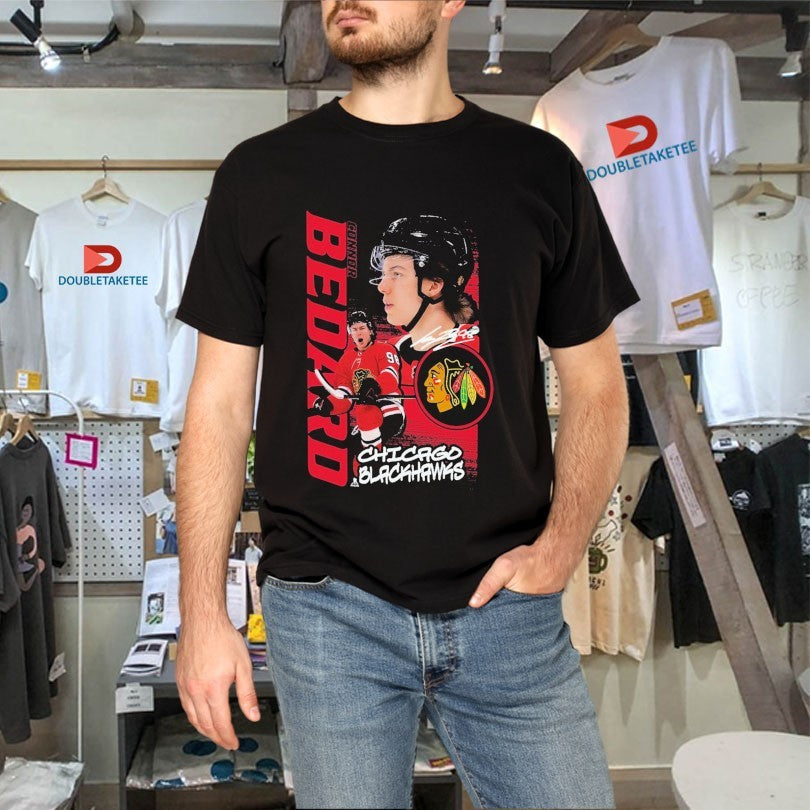 Official Chicago Blackhawks Connor Bedard Playmaker NHL Signature Shirts