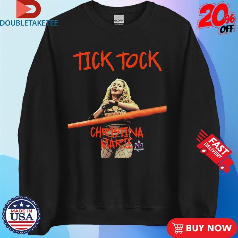Official Christina Marie Tick Tock Capital Championship Wrestling Shirts