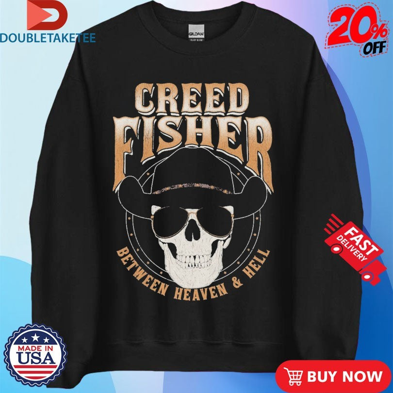 Official Creed Fisher Between Heaven And Hell Skull Shirts