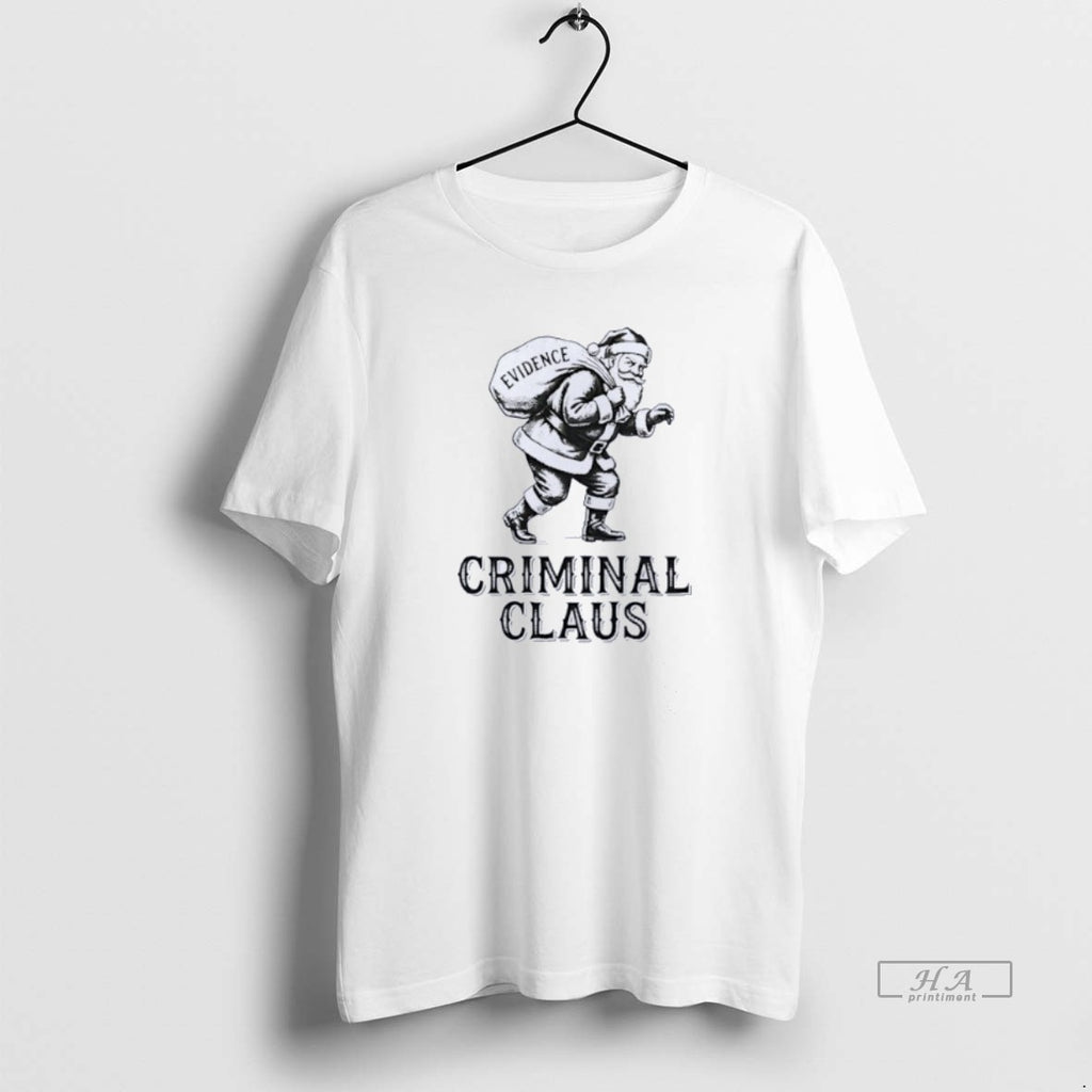 Official Criminal Santa Claus Evidence Christmas T-Shirts, Hoodie, Sweatshirt | DripVista.com