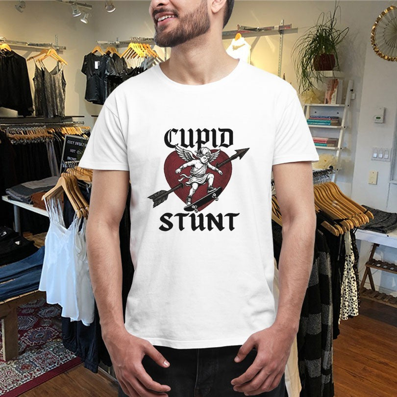 Official Cupid Stunt Cupid Arrow Heart Skateboard Shirts