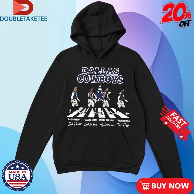 Official Dallas Cowboys Dak Prescott CeeDee Lamb And Micah Parsons Trevon Diggs Abbey Road Signatures Shirts