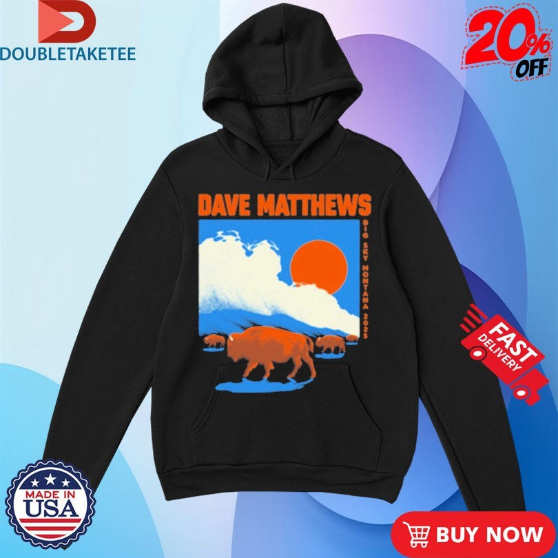 Official Dave Matthews Band Big Sky Motana Event 2025 Bison Shirts
