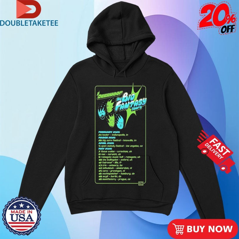 Official Deerhoof The Bio Fantasy Tours 2026 Dates Shirts