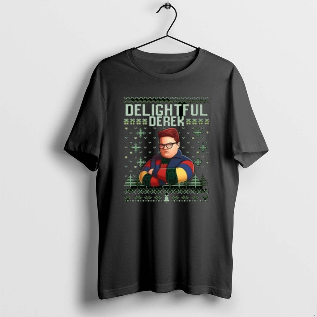 Official Delightful Derek Christmas Circle Black T-Shirts, Hoodie, Sweatshirt | DripVista.com