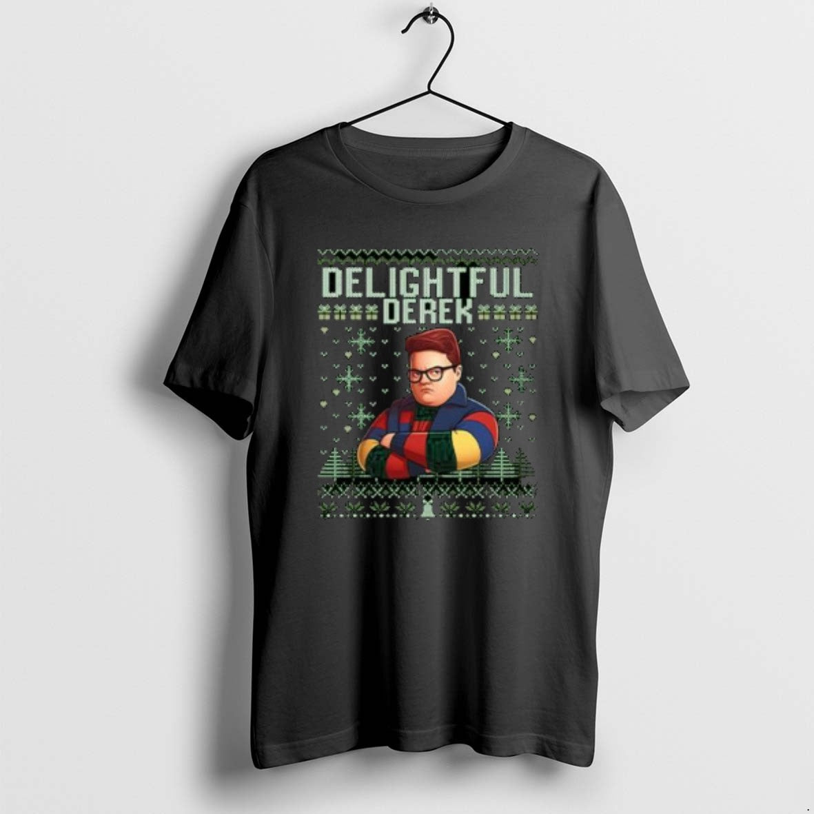 Official Delightful Derek Christmas Circle Black T-Shirts, Hoodie, Sweatshirt | DripVista.com