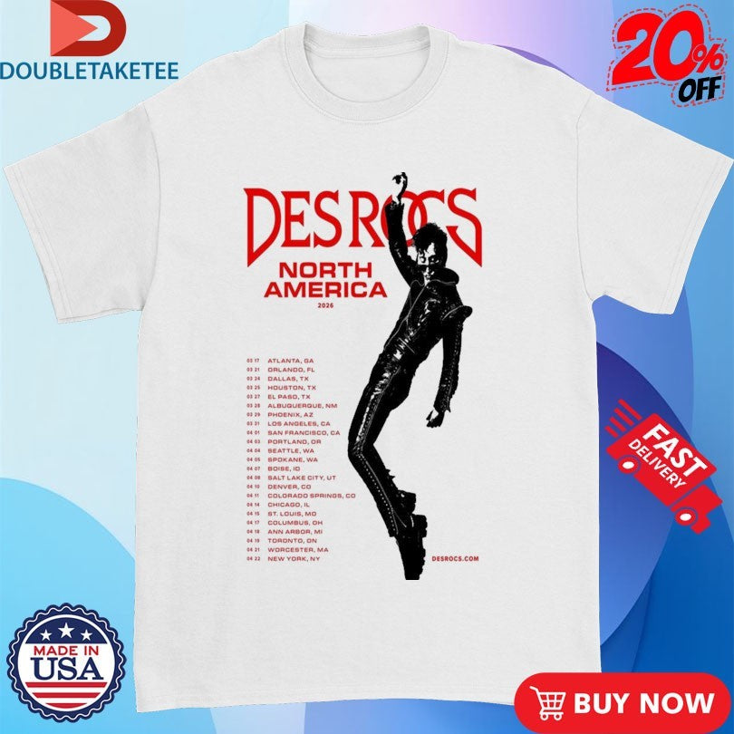 Official Des Rocs North America 2026 Tour Shirts