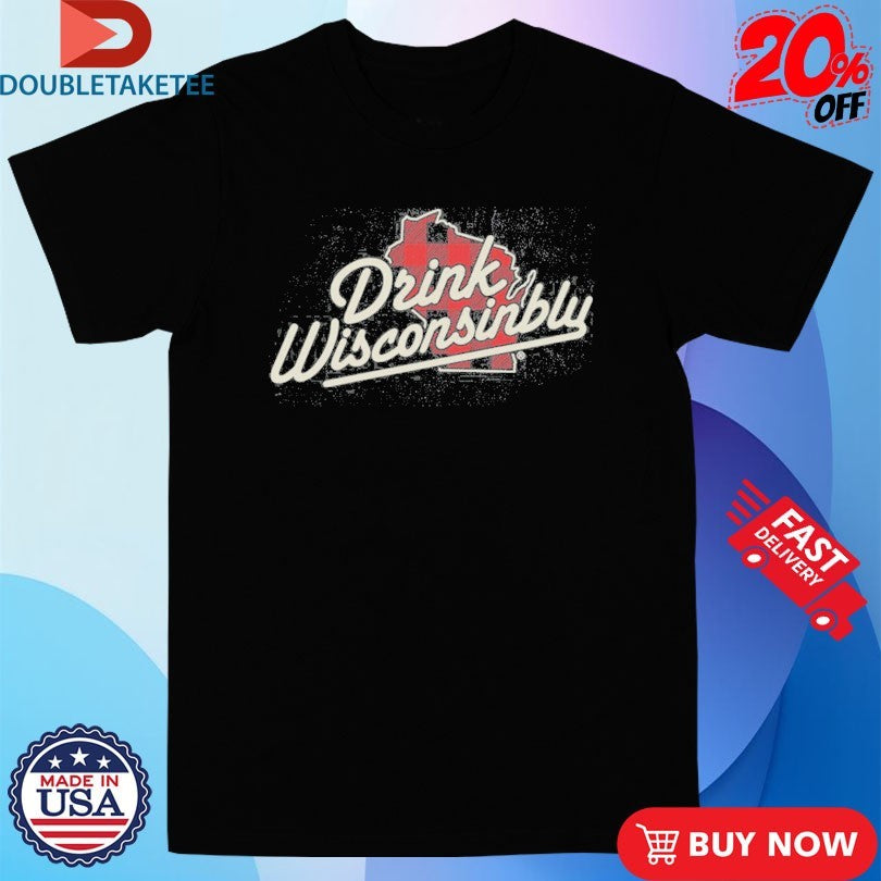 Official Drink Wisconsinbly Plaid Logo Shirts