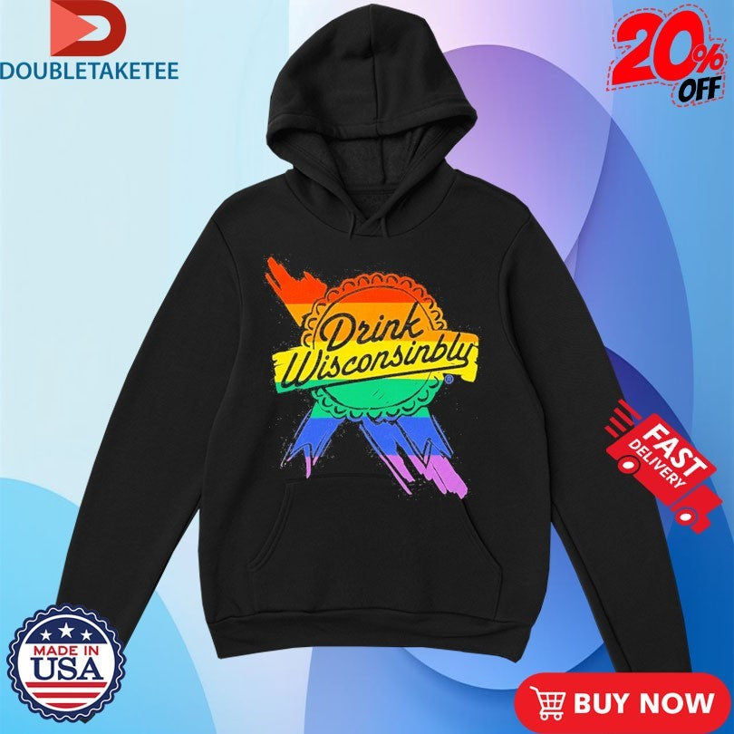 Official Drink Wisconsinbly Retro Ribbon Pride Shirts