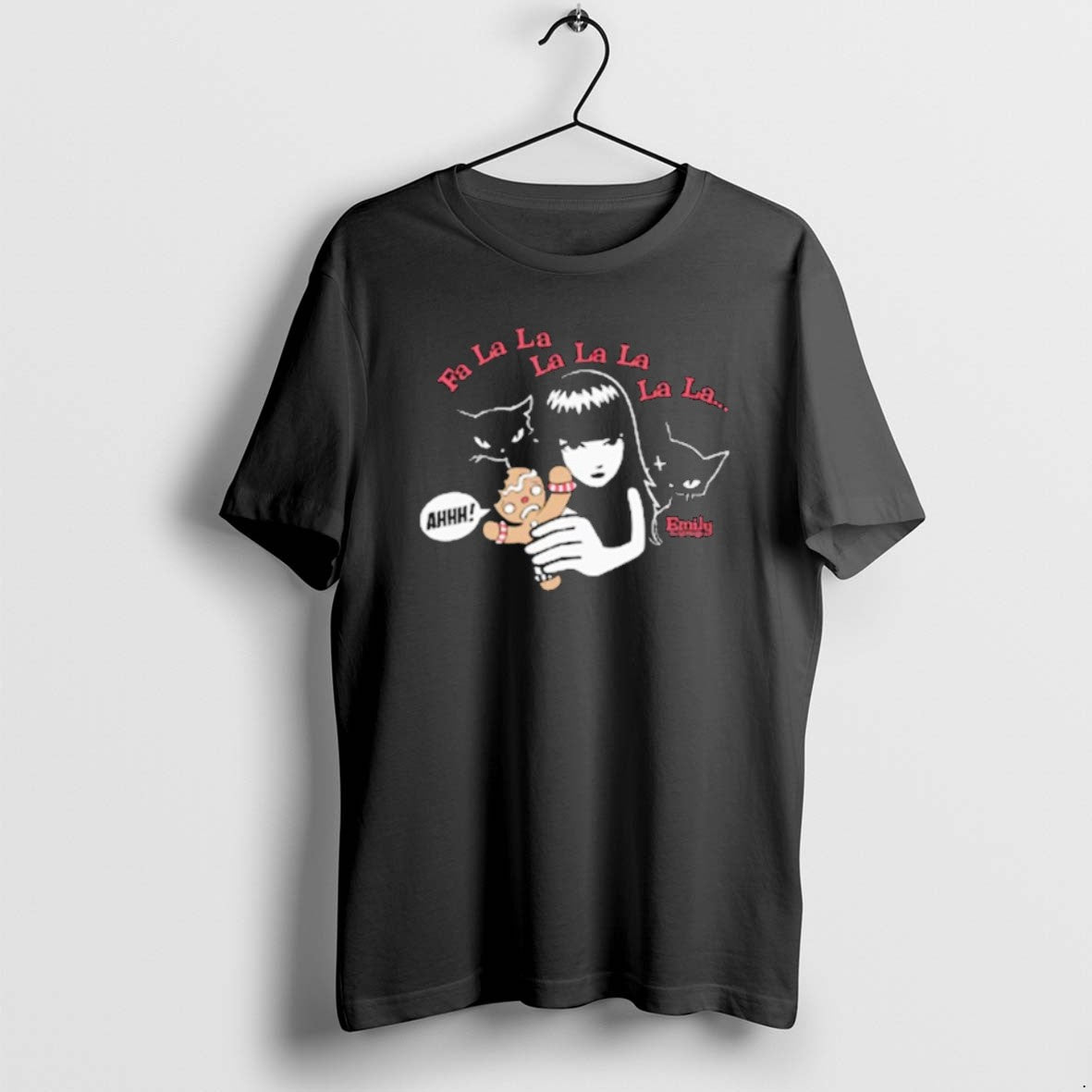 Official Emily The Strange Strangerous Fa La Ahhh Gingerbread Christmas T-Shirts, Hoodie, Sweatshirt | DripVista.com