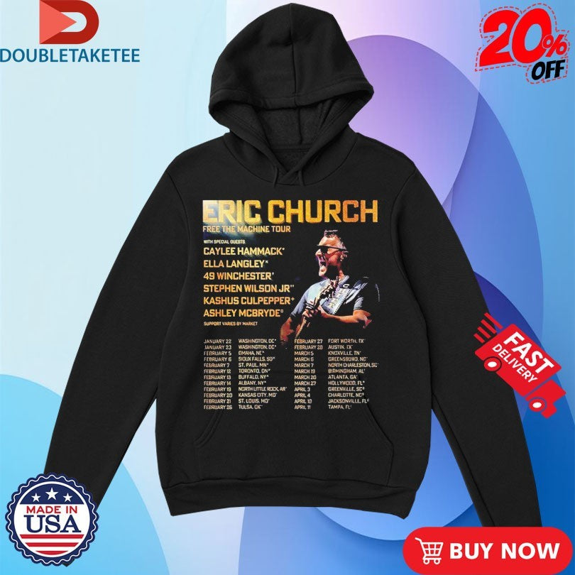 Official Eric Church Free The Machine Tour 2026 North America Shirts