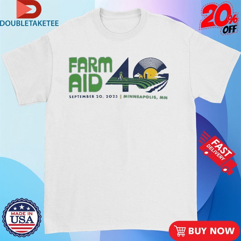 Official Farm Aid 40 Festival Logo Shirts