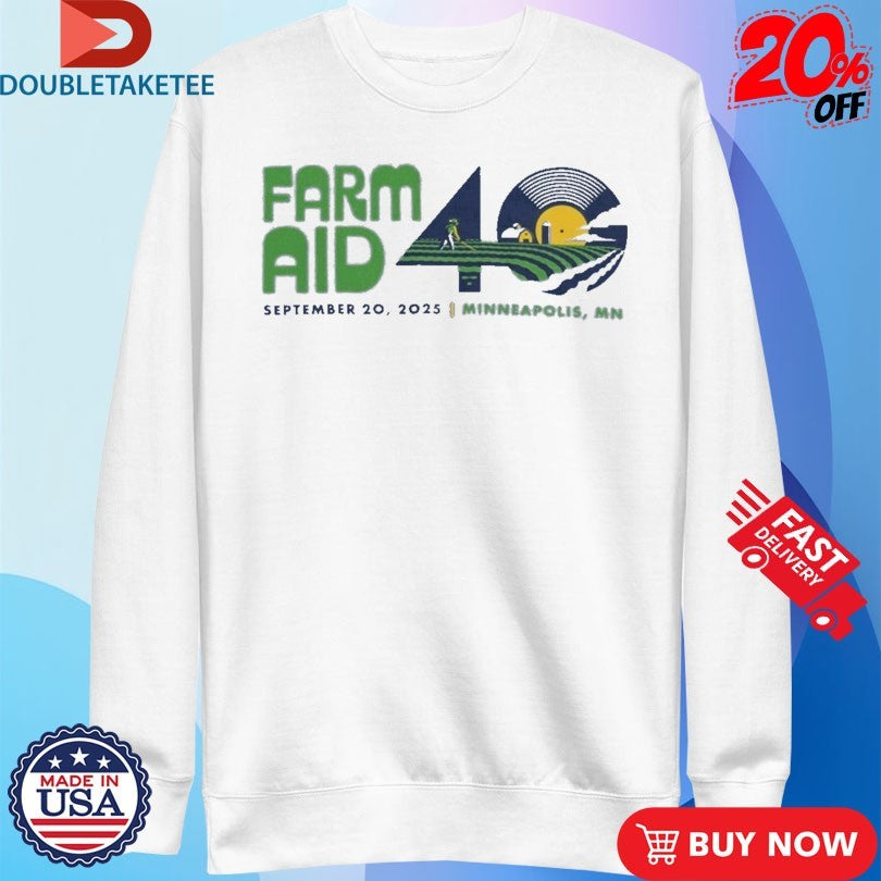 Official Farm Aid 40 Festival Logo Shirts
