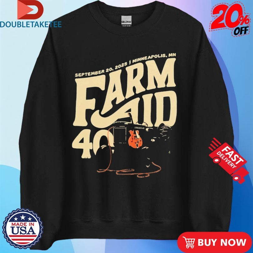 Official Farm Aid 40 Tractor Amp Minneapolis MN Shirts