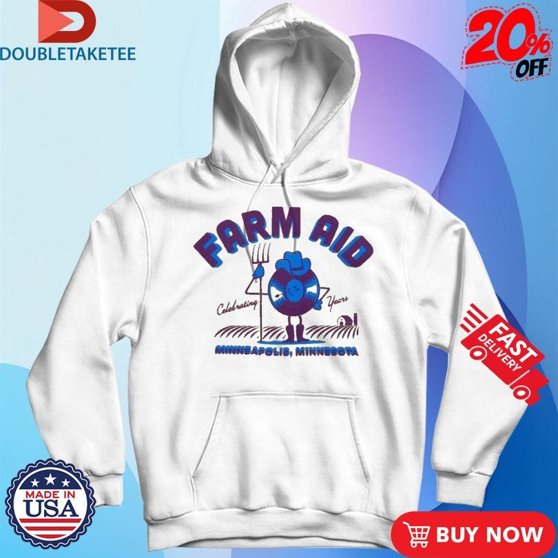 Official Farm Aid 40 Years Record Minneapolis Minnesota Shirts