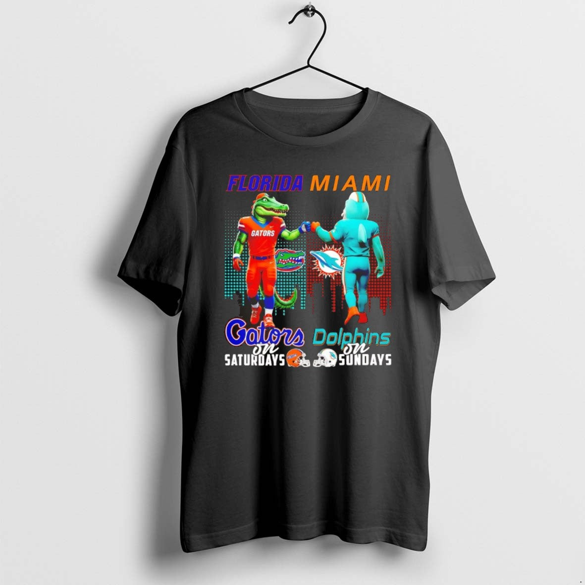 Official Florida Gators On Saturdays Miami Dolphins On Sundays Mascot Chriast T-Shirts, Hoodie, Sweatshirt | DripVista.com