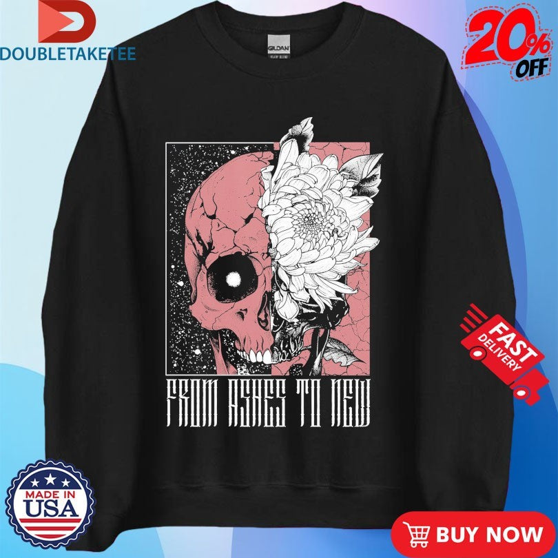 Official From Ashes To New Deadbloom Skull Flower Shirts
